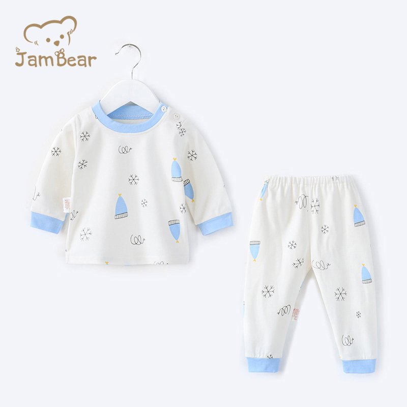 100% organic cotton kids Long Sleeve Pajamas boys clothing sets Printed kids pyjamas children long johns children clothes