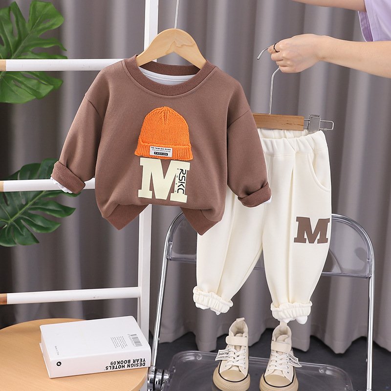 Wholesale Boutique Spring Autumn Children Hoodies Suits 2pcs Fashion Boys Clothing Sets