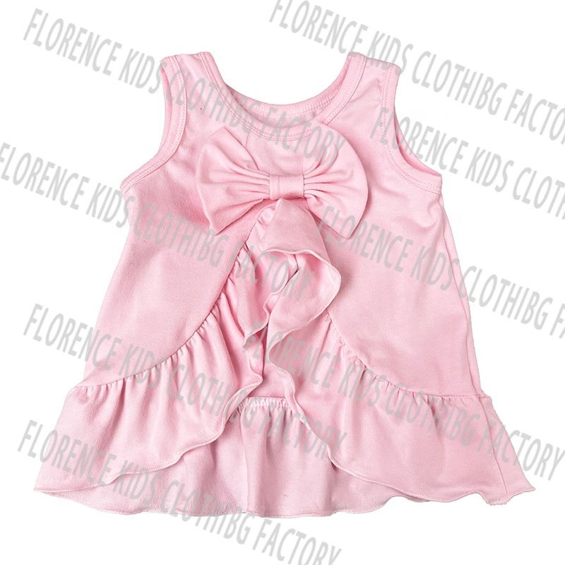 DH ODM conjuntos de ninos boutique pink cotton girls summer 2023 cotton toddler clothing sets