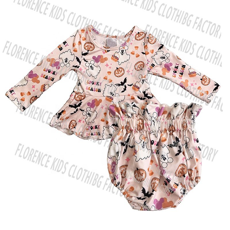 DH ODM Latest autumn winter boys girls custom bamboo 2 pieces pjm outfit baby girls clothing sets