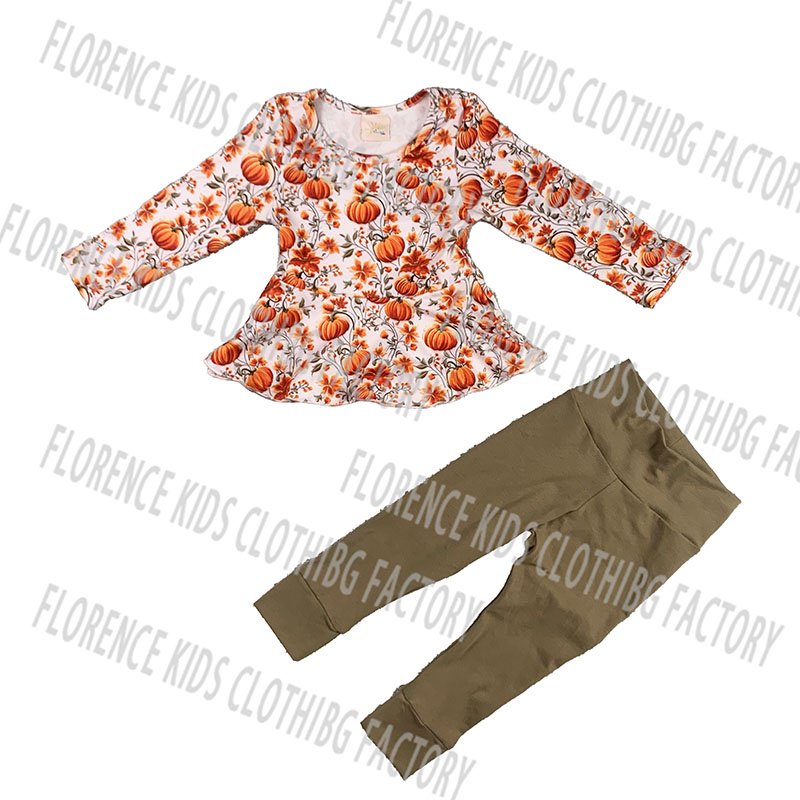 DH ODM Latest autumn winter boys girls custom bamboo 2 pieces pjm outfit baby girls clothing sets