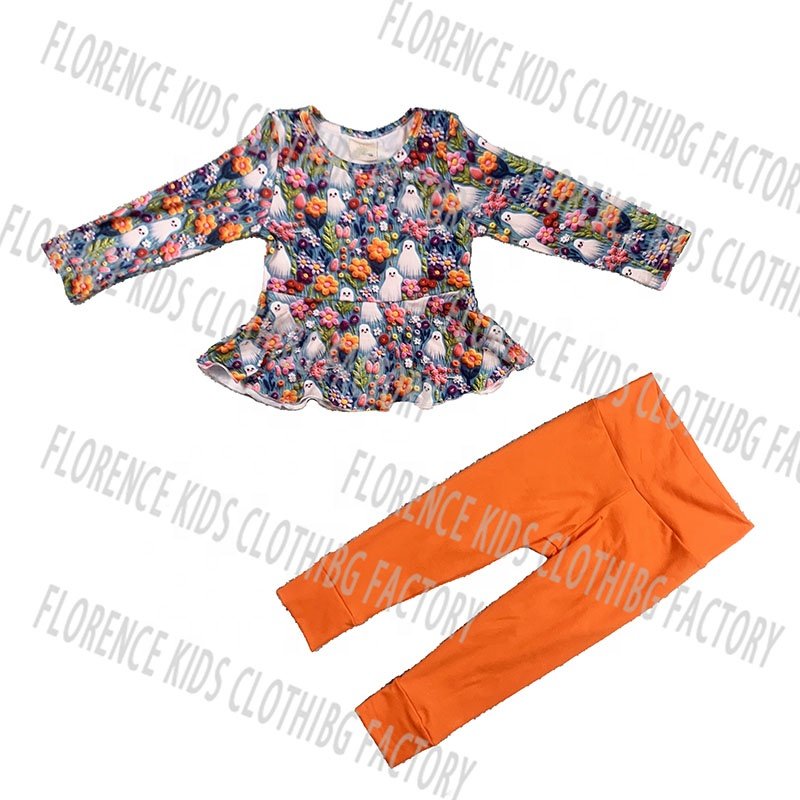 DH ODM Latest autumn winter boys girls custom bamboo 2 pieces pjm outfit baby girls clothing sets