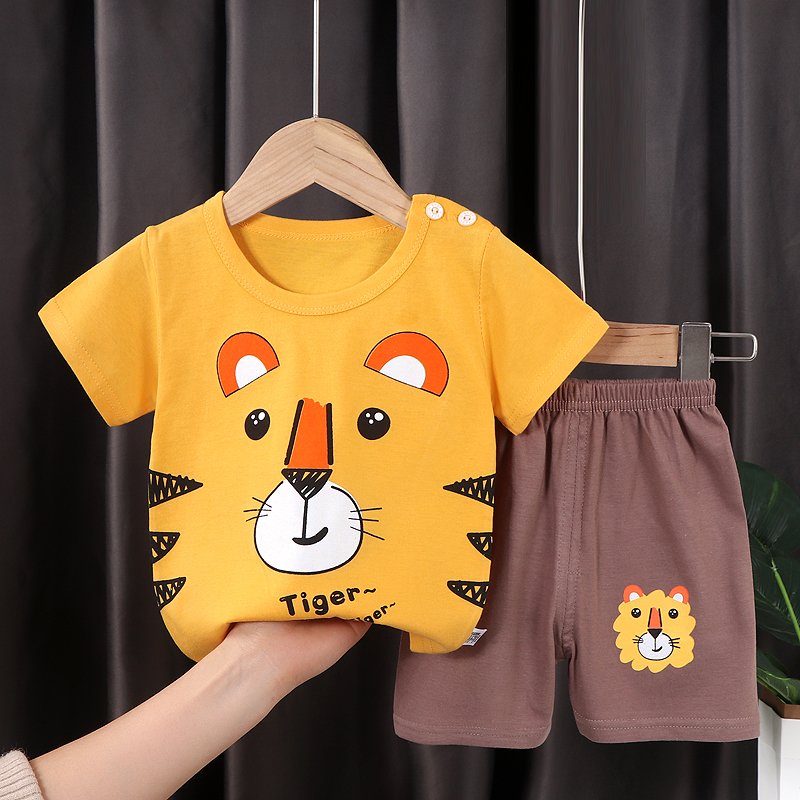 2023 Hot Sale Summer Children's Clothing Sets Different Designs Baby Boy Clothing Sets 2pcs Summer