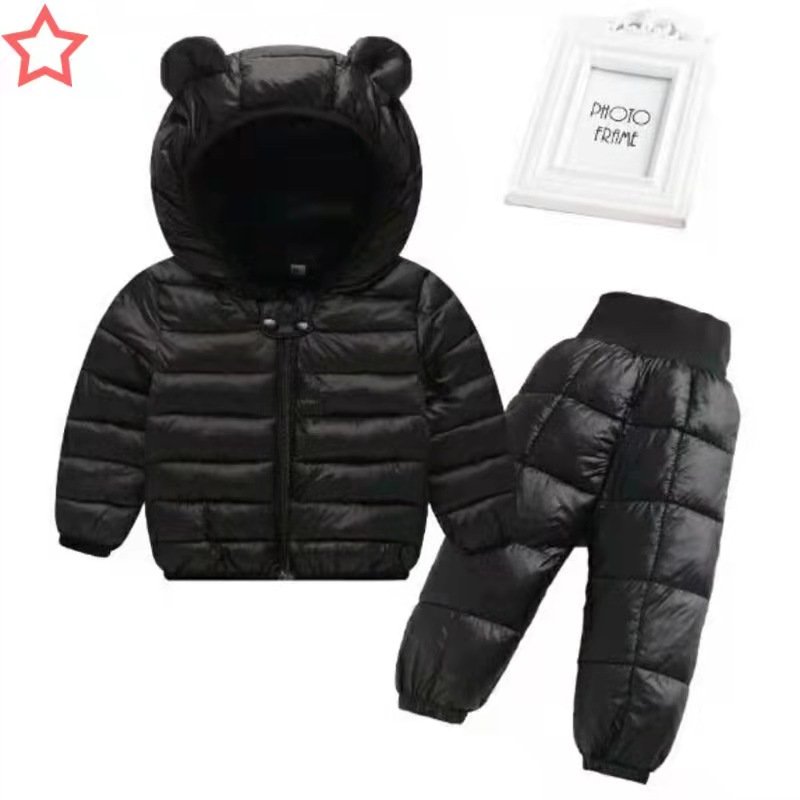 2021 Winter Children Clothing Sets Baby Boy Warm Hooded Down Jackets Pants Clothing Sets Baby Girls Boys Snowsuit Coats Ski Suit
