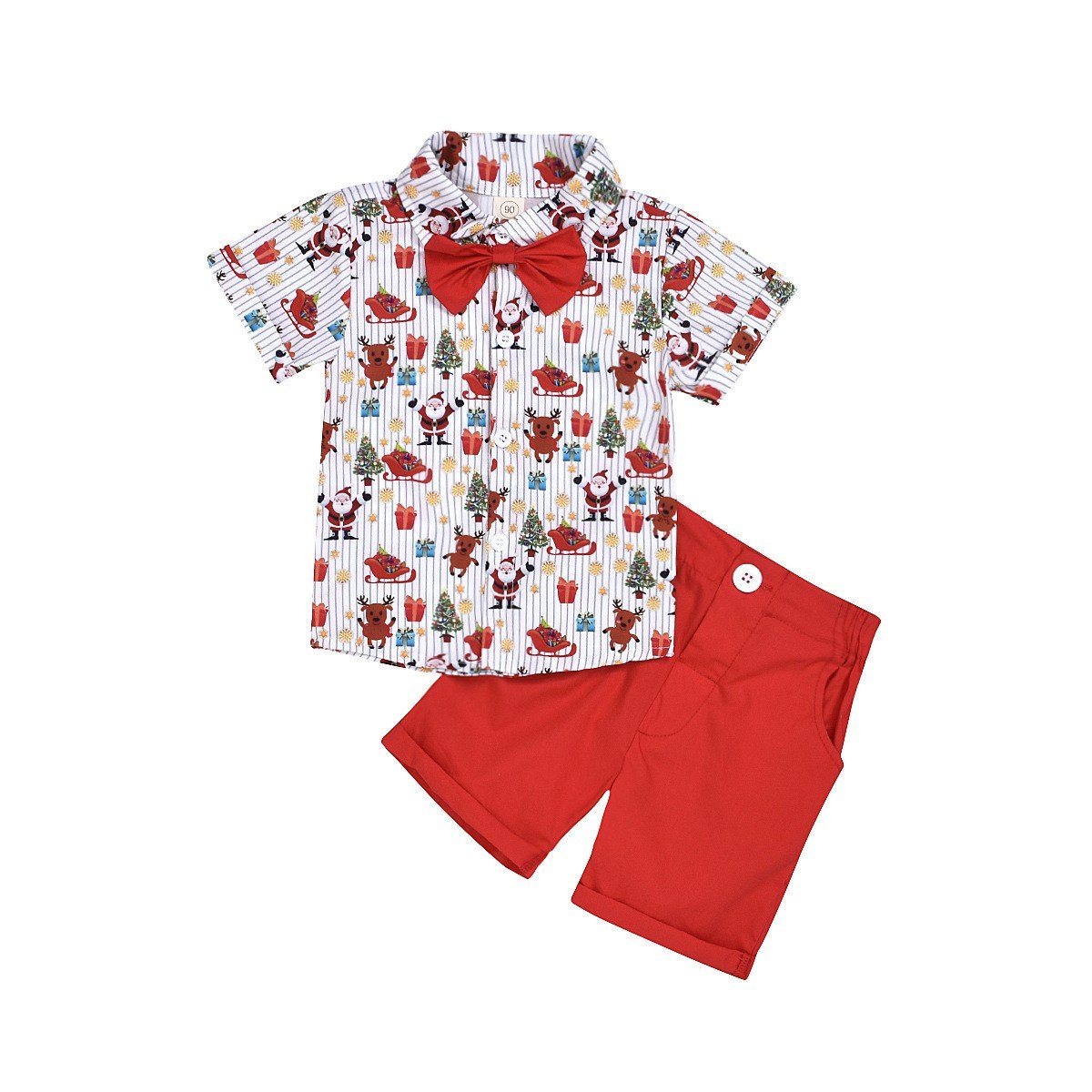 2 Pcs Fashion Boys Clothing Sets Summer Toddler Boys Shirts Christmas Baby Clothes