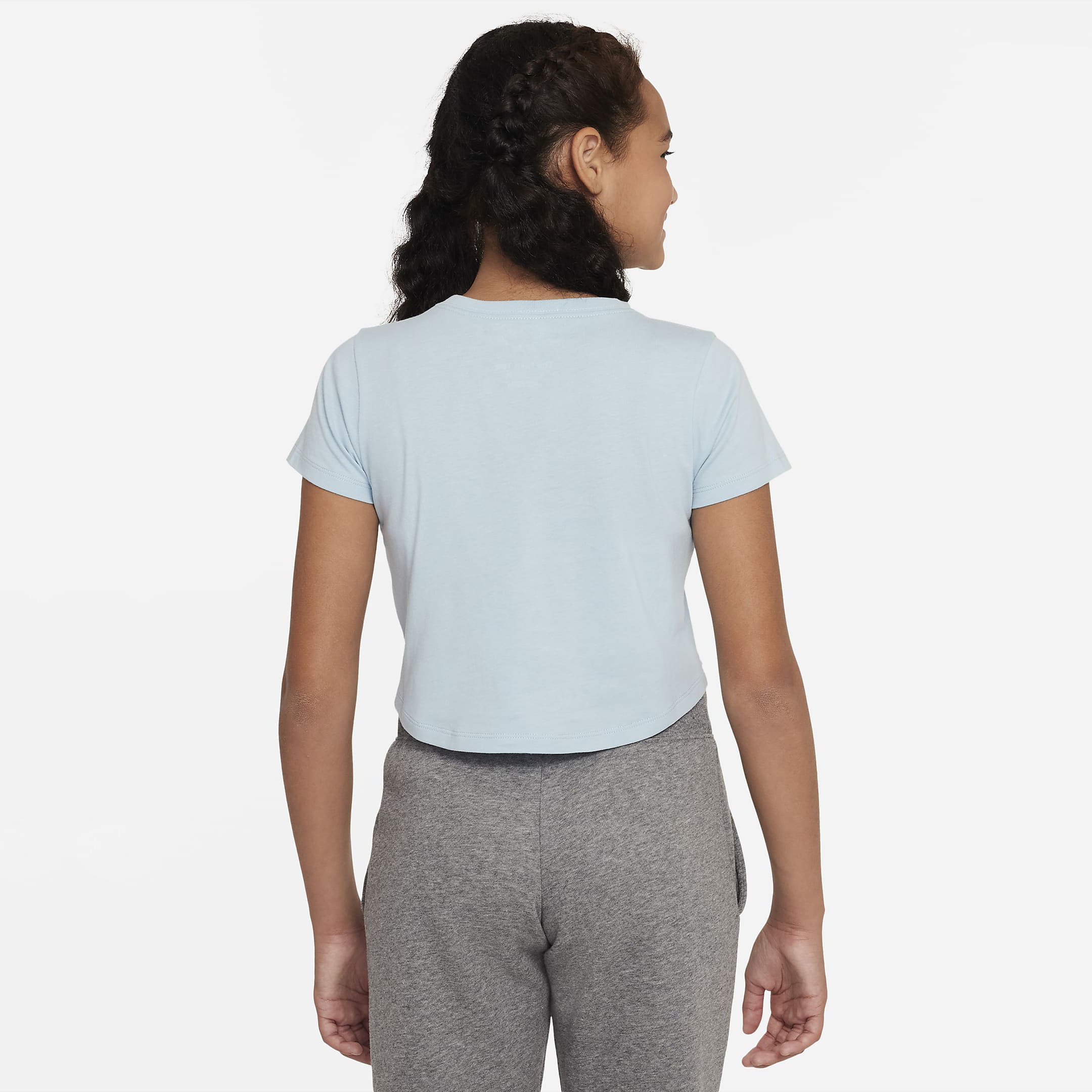 Children Clothing Loose Fit Girls Crop Top Custom Logo Kids T Shirts Soft Cotton Crop Tshirt For Girls