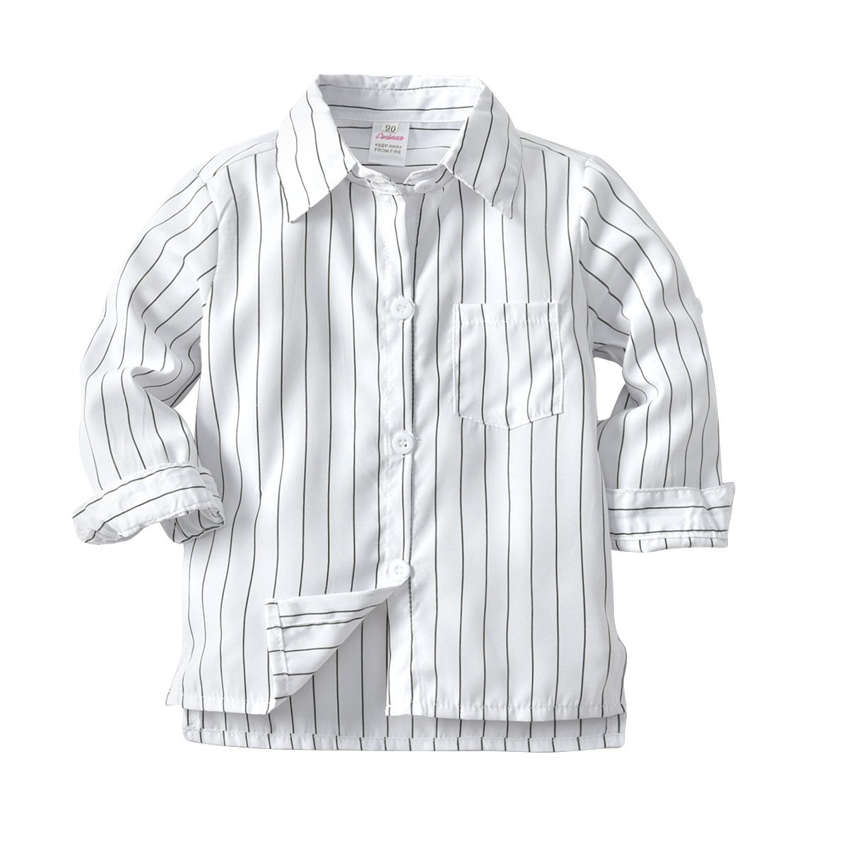 Kids Clothing Boys Children's Clothes 6 Years Boys Clothing Sets Long Sleeve Stripe Shirt White Formal Bow Tie Outfit For Boys