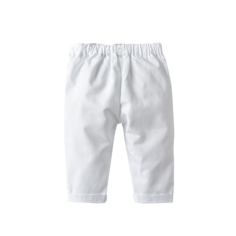 Kids Clothing Boys Children's Clothes 6 Years Boys Clothing Sets Long Sleeve Stripe Shirt White Formal Bow Tie Outfit For Boys