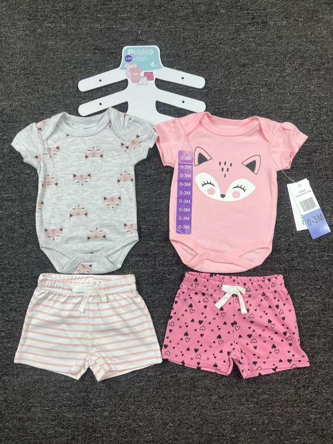 Latest Design High Quality Newborn 4 Piece Sets Children Comfortable Soft Set Baby Cute Handsome Print Sets