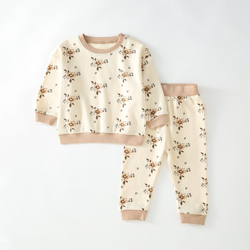 New trendy fashion printing baby clothing sets 2 pieces autumn baby clothing set sweatsuit outfit