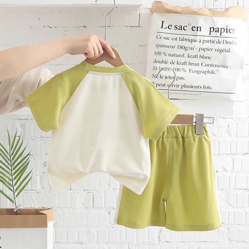 2024 Summer New Designs Casual Kids 2-Piece Short Sleeve Shorts Sets Comfortable and OEM Service Available