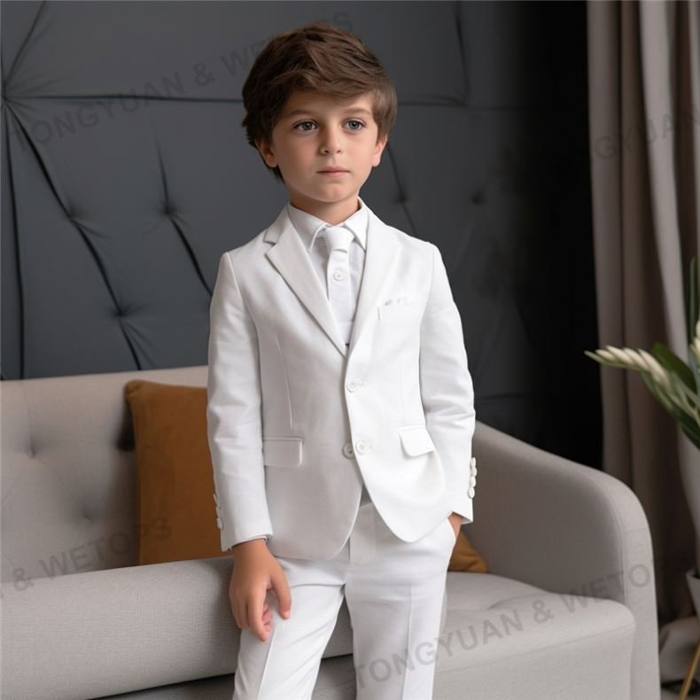 Custom Clothing OEM Boy Clothing Sets Kids Formal Suit Long Sleeve Shirts Vest Pants 3Pcs Outfits Sets Children Tuxedos