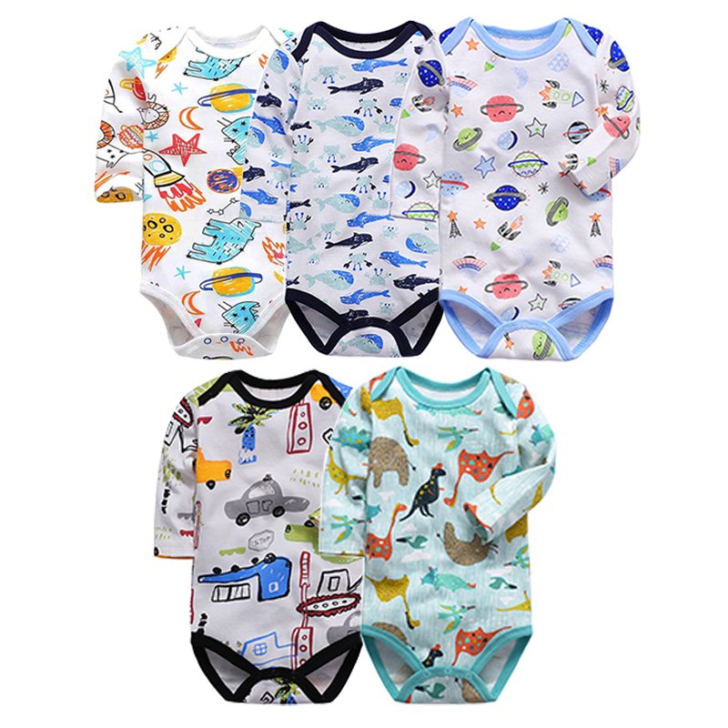 Wholesale Mixed 5 In 1 Knit Soft Cotton Baby clothing set Baby Girls Winter Ribbed Triangle Romper set 5 Pieces Body Suit