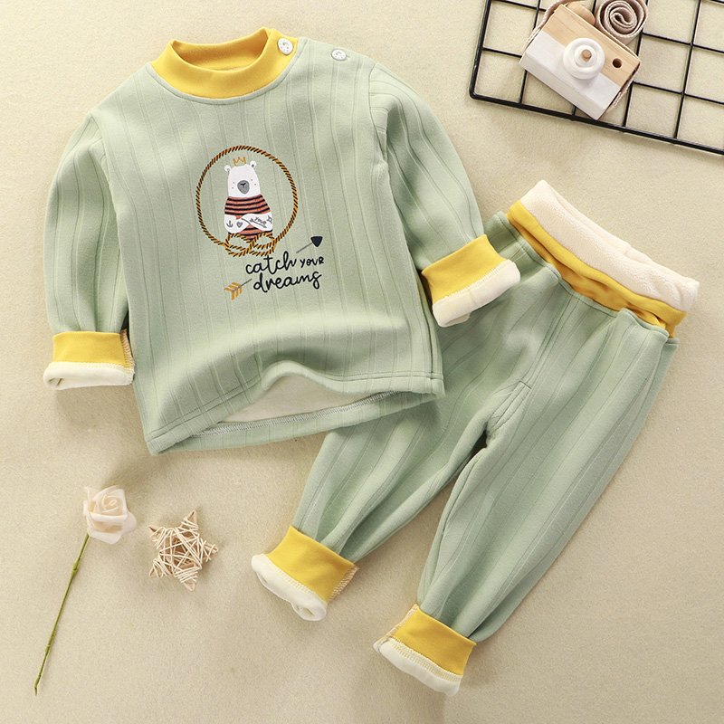 Factory Direct New Design 2-Piece Thermal Underwear Set for Boys Children and Baby Clothing