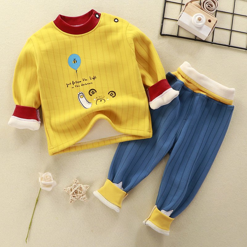 Factory Direct New Design 2-Piece Thermal Underwear Set for Boys Children and Baby Clothing