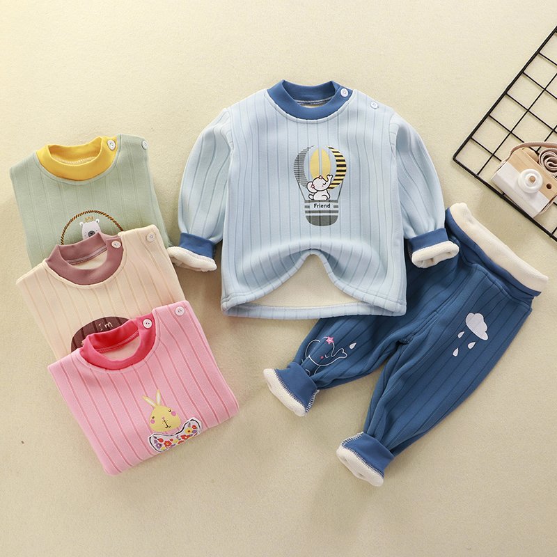 Factory Direct New Design 2-Piece Thermal Underwear Set for Boys Children and Baby Clothing