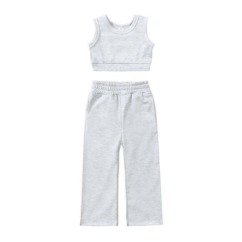 Branded Custom Vest Pullover Oversize Kids Hoodies Baby Sweatshirt Sets children Clothes Set kids Jogger