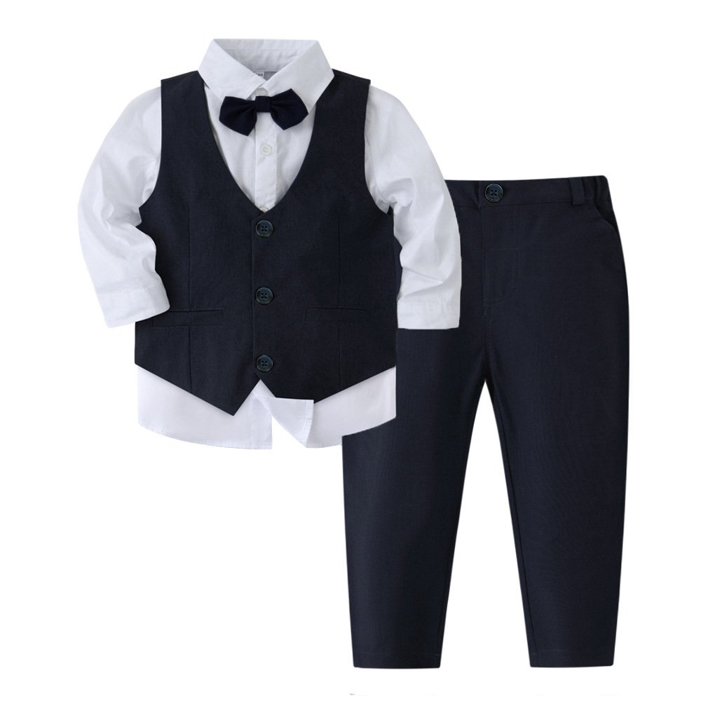 Baby Boy Wedding Clothes Ring Bearer Outfit Formal Suit Kids Set Children's Party Clothes Gentleman Boy Clothing Set Birthday