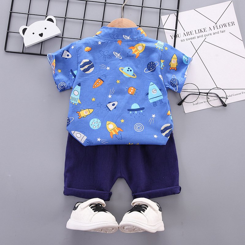 Baby Boy Fashionable Clothes 2PCS Shirt Top Shorts Kids Clothes 1-4 Years Summer Toddler Boys Clothing Sets