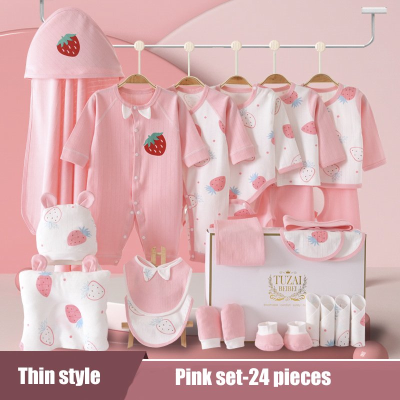 Custom Newborn Babies Gift Box Pure 100% Cotton new born baby clothes sets 0-3 months for girls