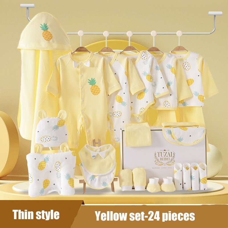 Custom Newborn Babies Gift Box Pure 100% Cotton new born baby clothes sets 0-3 months for girls