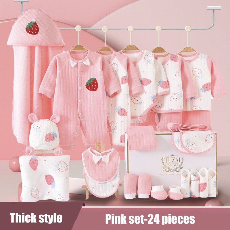 Custom Newborn Babies Gift Box Pure 100% Cotton new born baby clothes sets 0-3 months for girls