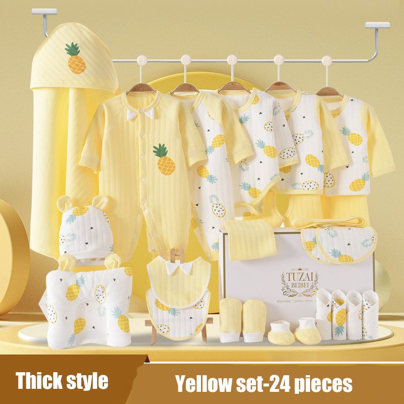 Custom Newborn Babies Gift Box Pure 100% Cotton new born baby clothes sets 0-3 months for girls