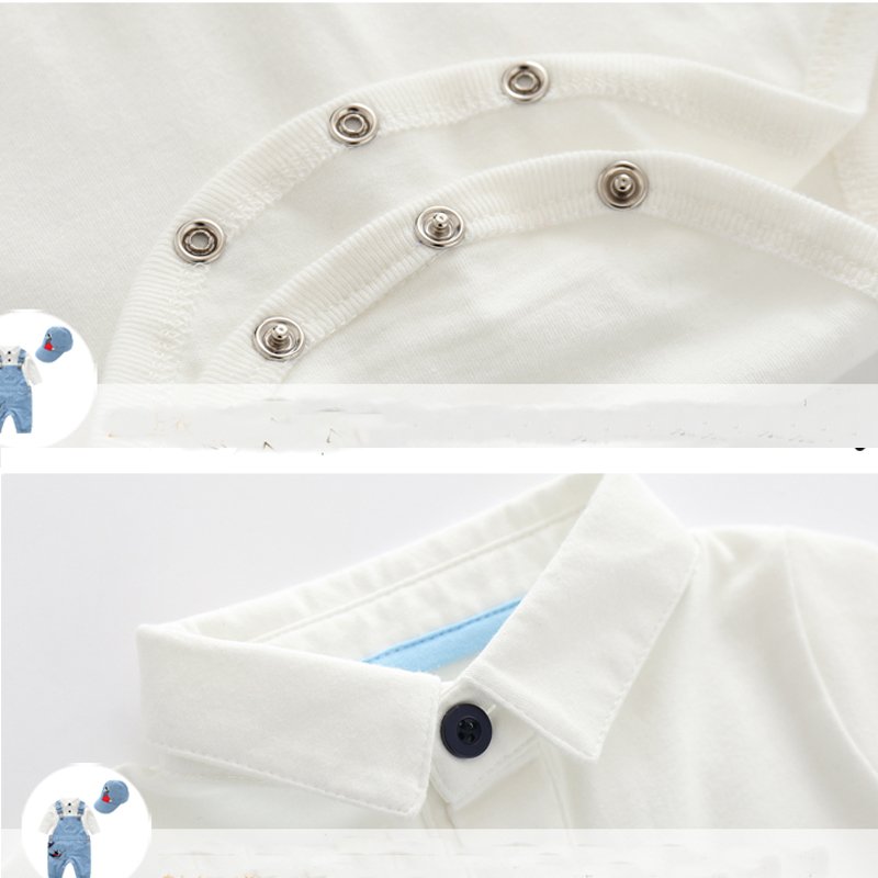 Custom Pattern Spring Casual Puppy Print Baby Boy Suits 3-Piece Boys Dungaree Sets Boy Suit Baby Suits Hat Top Pant