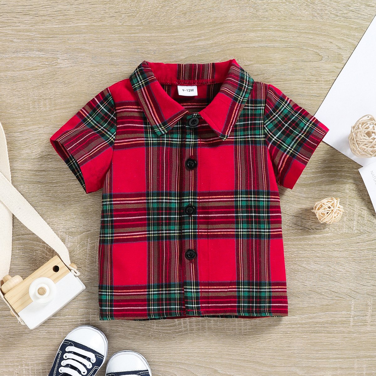 Kids Toddler Baby Girls spring Summer Plaid Cotton Short Sleeve Shirt Jeans Shorts 6 Month Old Baby Boy Clothes Baby Out Fit