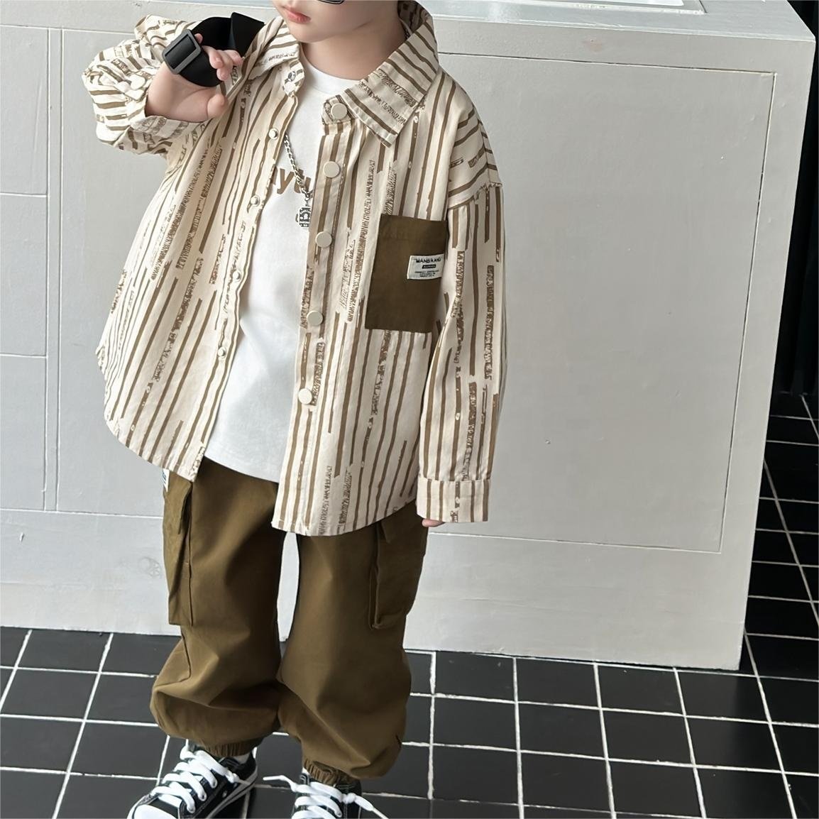Wholesale Children Clothing Boy 3 Pieces T-Shirt Pants Autumn Spring Boy Children Clothing Set