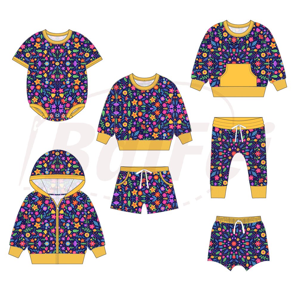 Bamboo cotton children's tracksuits organic kids sweatshirt set tracksuits for men custom toddler boy clothes