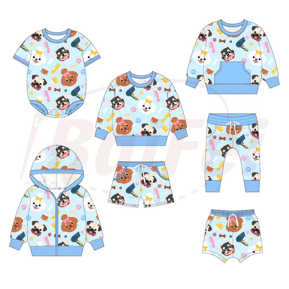 Bamboo cotton children's tracksuits organic kids sweatshirt set tracksuits for men custom toddler boy clothes