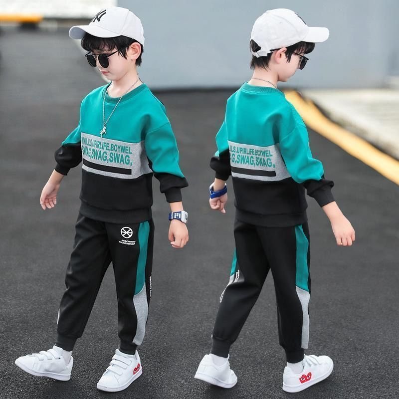 Hoodies + Pants Boys Clothing Sets 2 Pcs/set 2024 Spring Autumn Baby Boy's Clothes Kids Long Sleeve Sweatshirts and Sport Pants