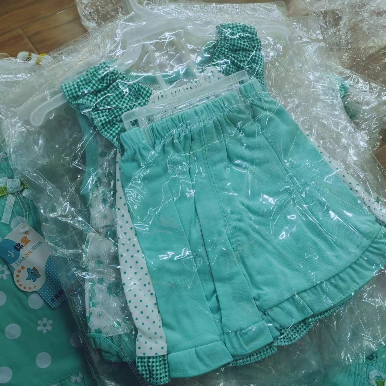 Baby pure cotton light breathable clothing suit baby boys girls 2-piece set children's wear baby toddler sets brand overstock
