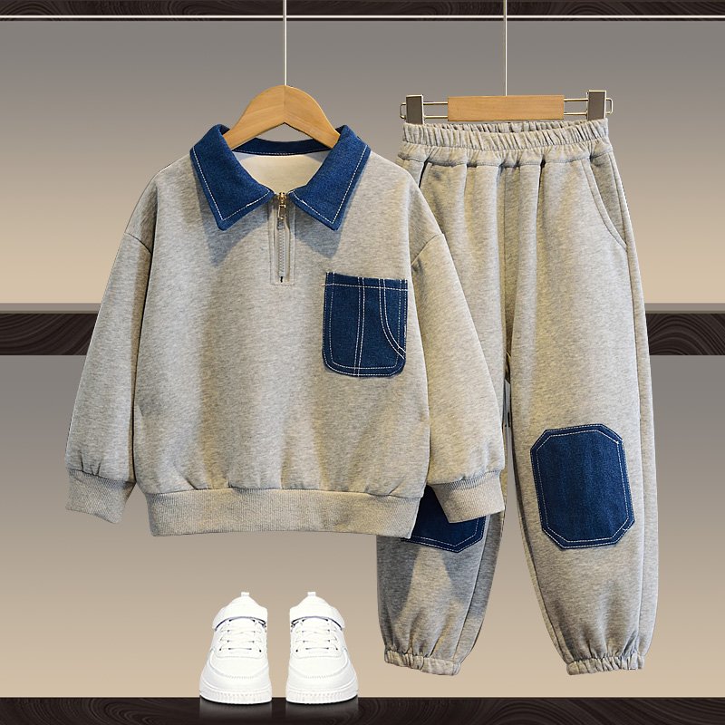 New boutique high-quality baby boy clothing set, baby winter clothing, baby boy sweater set