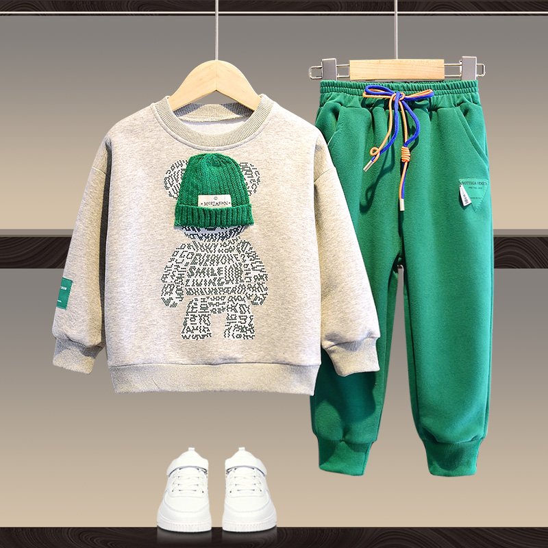 New boutique high-quality baby boy clothing set, baby winter clothing, baby boy sweater set