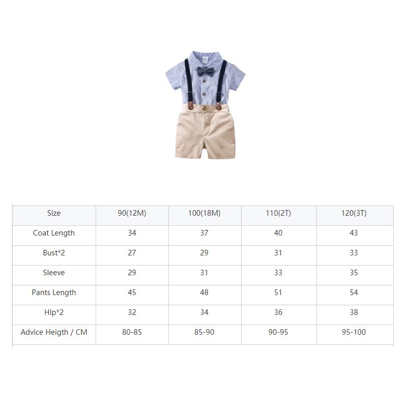 Boys summer clothing toddler boys fashion clothing Rompers+ Suspenders Shorts little boys clothing set