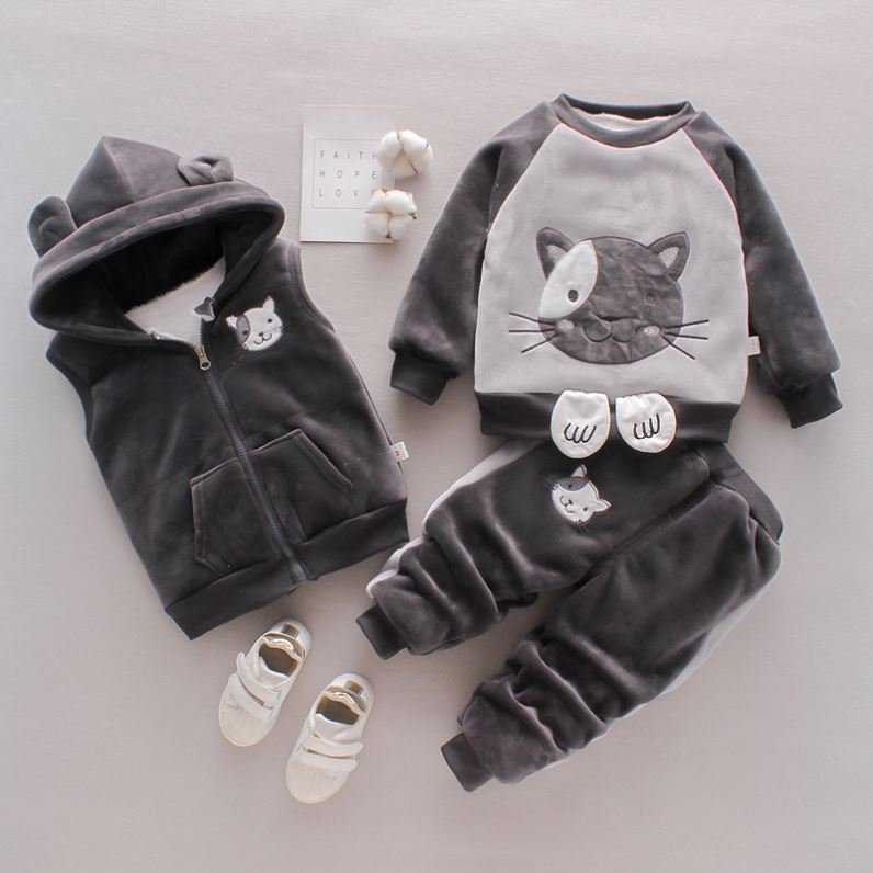 boys and girls Clothing 2023 toddler boys clothing sets Three Piece Set Female Children's Spring Clothing