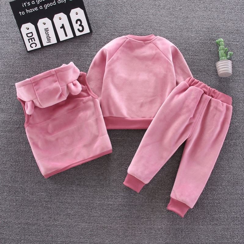 boys and girls Clothing 2023 toddler boys clothing sets Three Piece Set Female Children's Spring Clothing