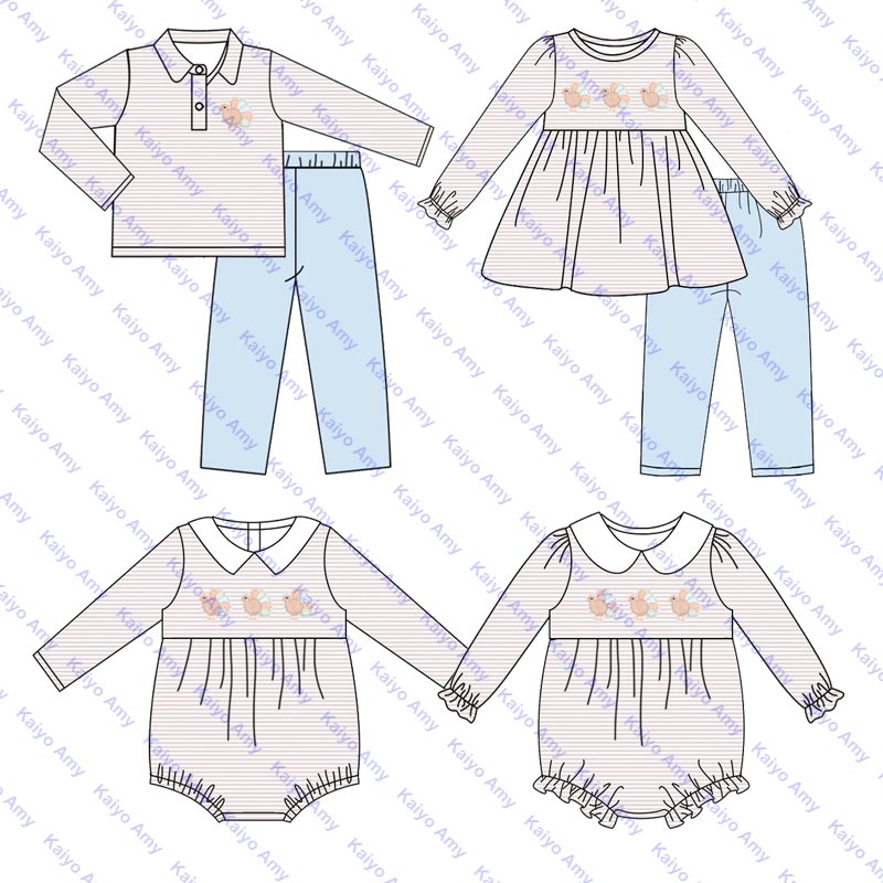 toddler baby thanksgiving clothing two piece pants set tan stripe knit long sleeve kids boys and girls fall winter outfits
