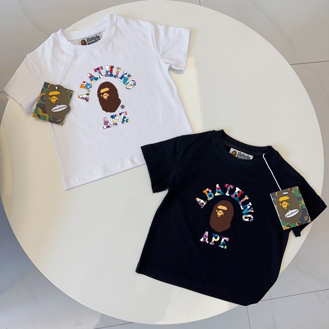RUNTEN 2024 Children's Short Sleeve Set Baby Cotton T-shirt Summer Baby Clothing Children's Clothing