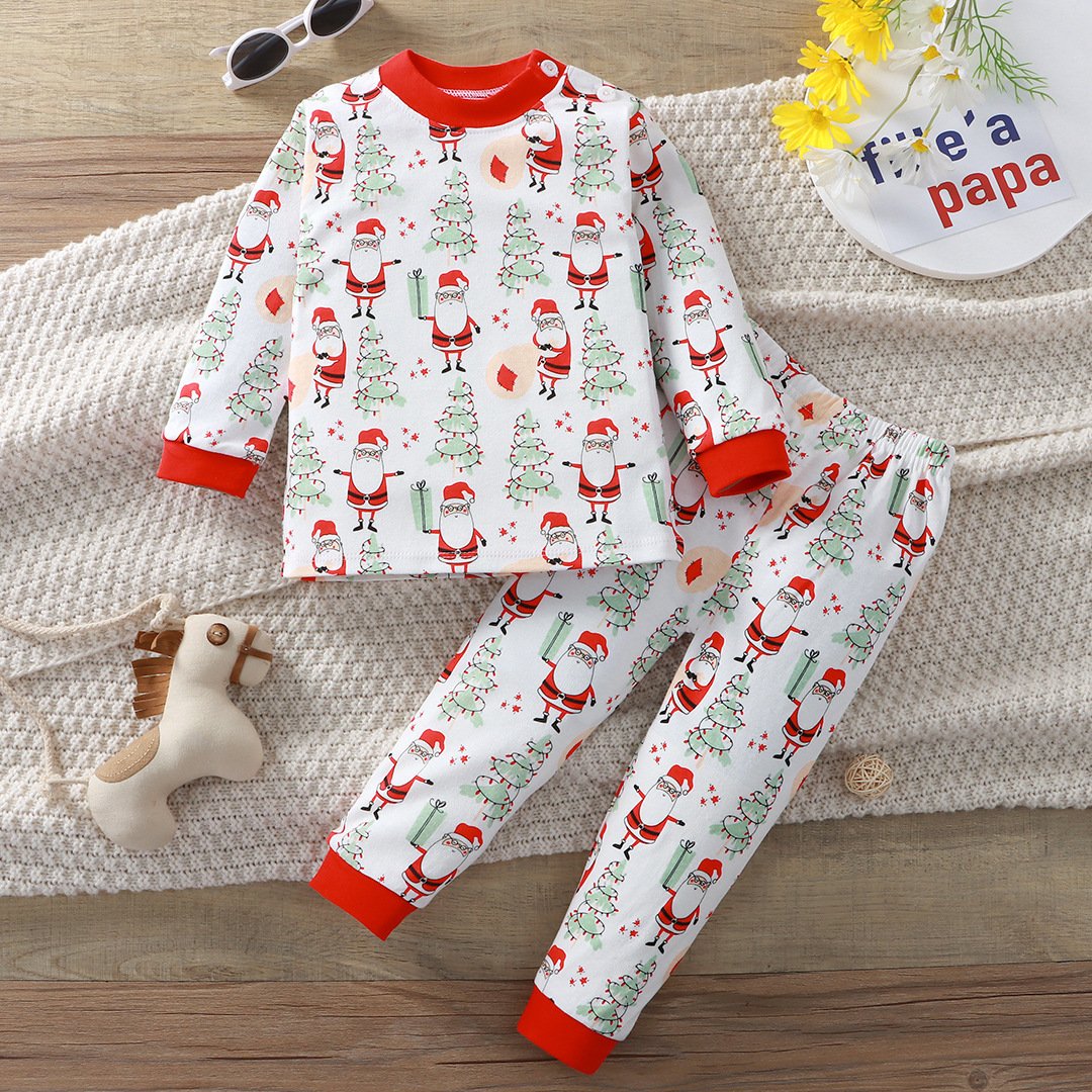 Spring and Autumn 0-5 years old children underwear cotton autumn clothes boys and girls baby pajamas home clothing wholesale