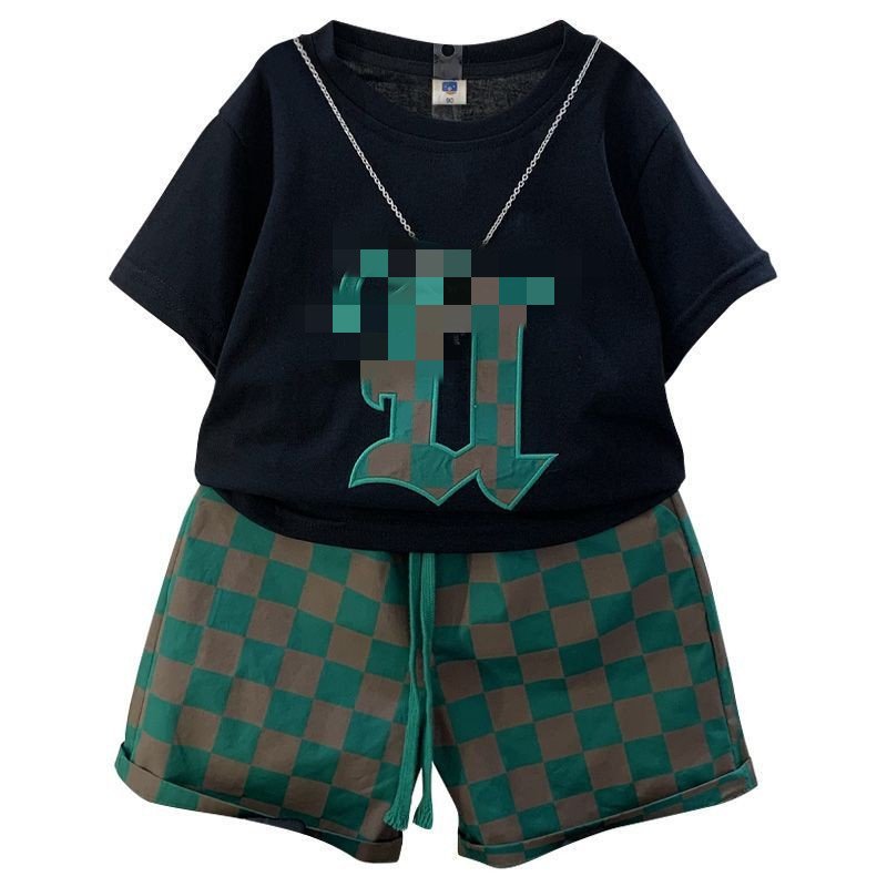 Summer Children Outfits 2pcs Striped T-shirt+Shorts Casual Boy Clothes Set