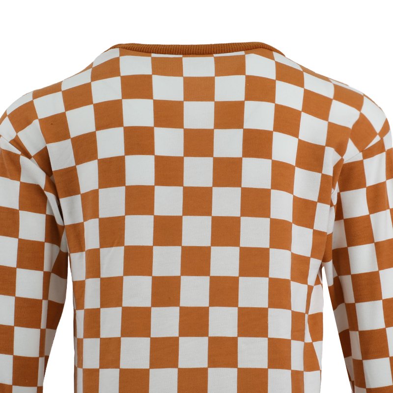 OEM Customizable Wholesale Boys Girls Checkered Baby Clothing Set Long Sleeve Retro Outfit Clothes