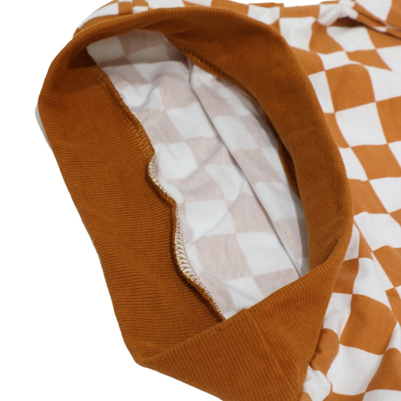 OEM Customizable Wholesale Boys Girls Checkered Baby Clothing Set Long Sleeve Retro Outfit Clothes