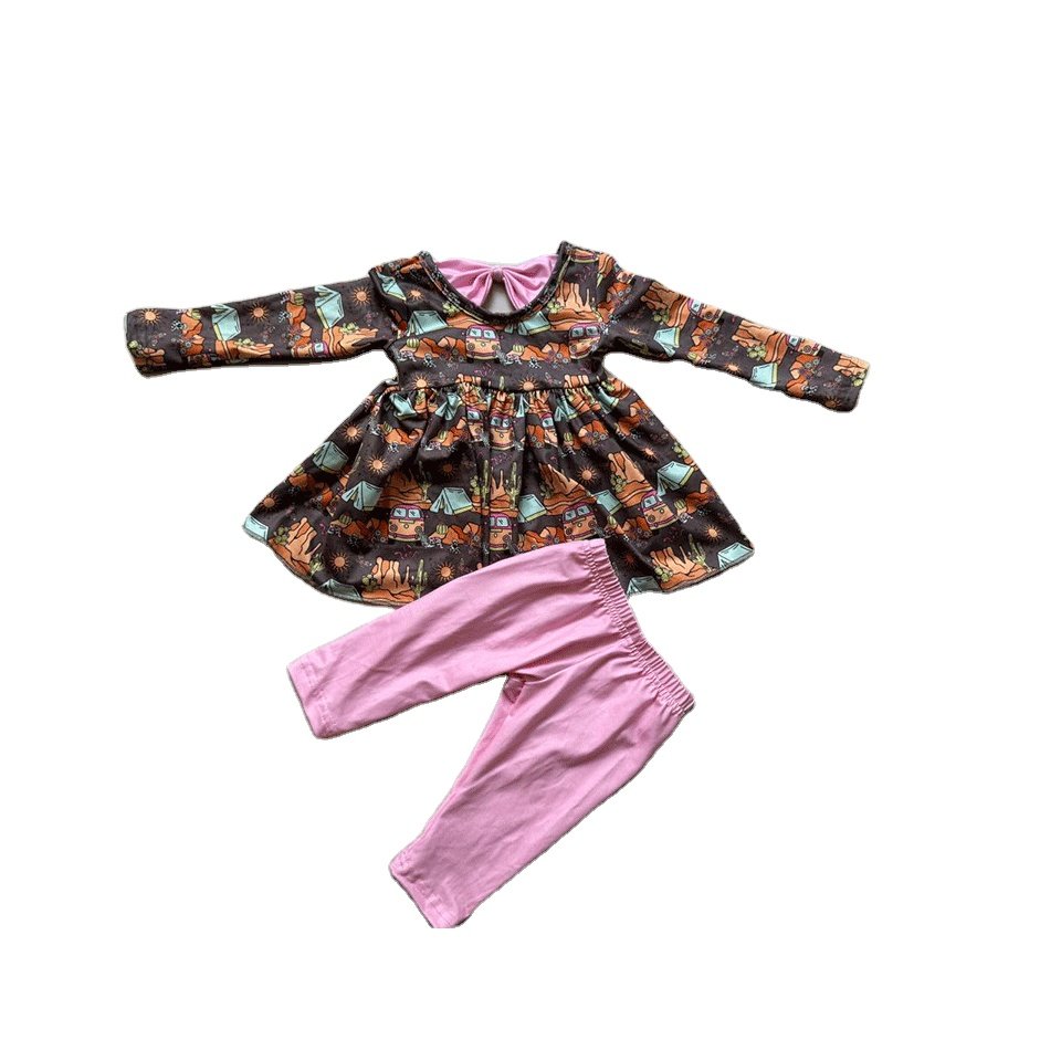 Hot Sale Baby Girls Floral Pattern Clothing Set Short Sleeve Peplum Shirts Match Solid Bummies Kids Outfits