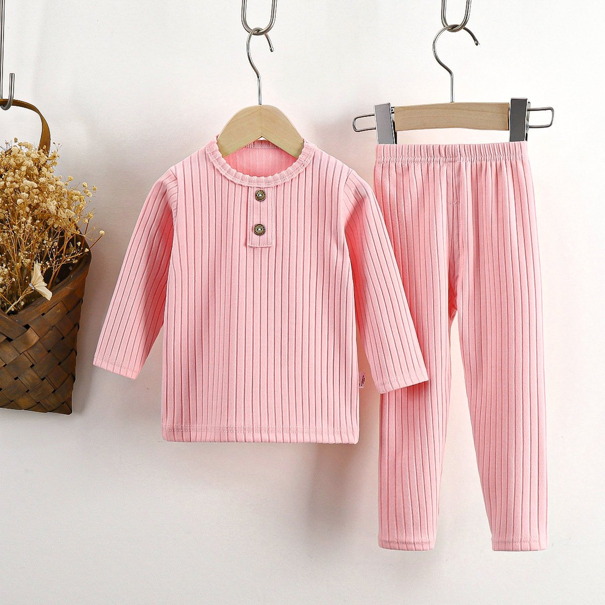 Underwear set autumn new boys de velvet female baby pit strip home wear children's clothing