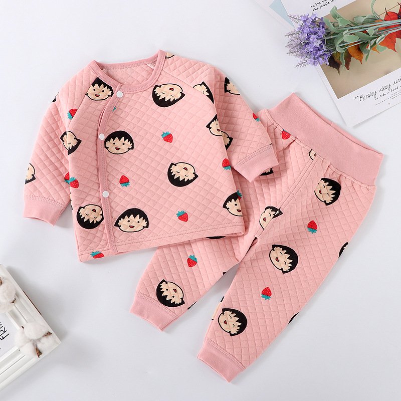 Winter New Baby Clothes Set 2pcs Cotton Toddler Pajamas Underwear Baby Clothing Set Factory customization