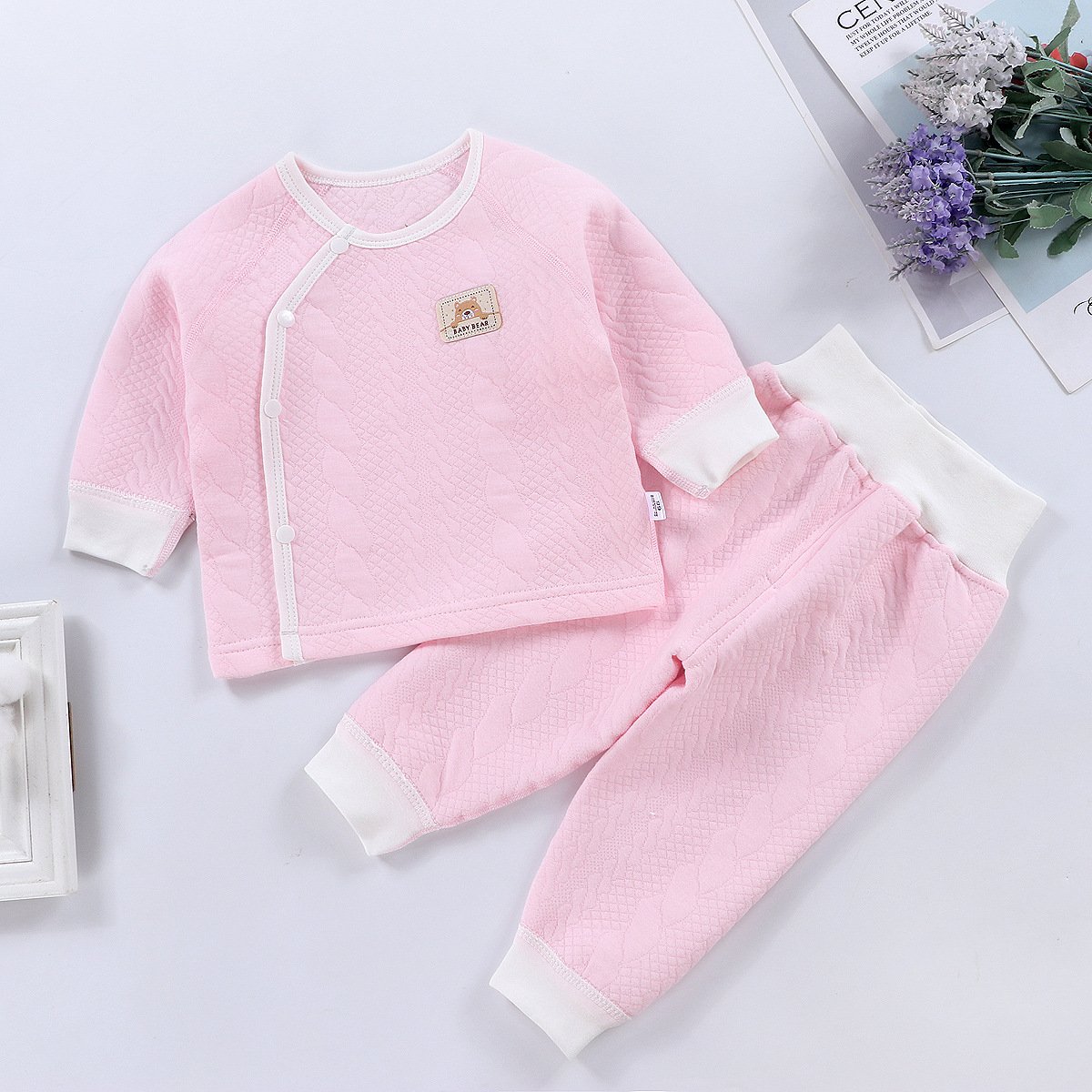Winter New Baby Clothes Set 2pcs Cotton Toddler Pajamas Underwear Baby Clothing Set Factory customization