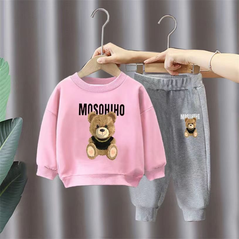 Wholesale kids Clothes Long Sleeve Set Children's clothing cartoon print sports Set Customization boys clothing sets Sweat Suits